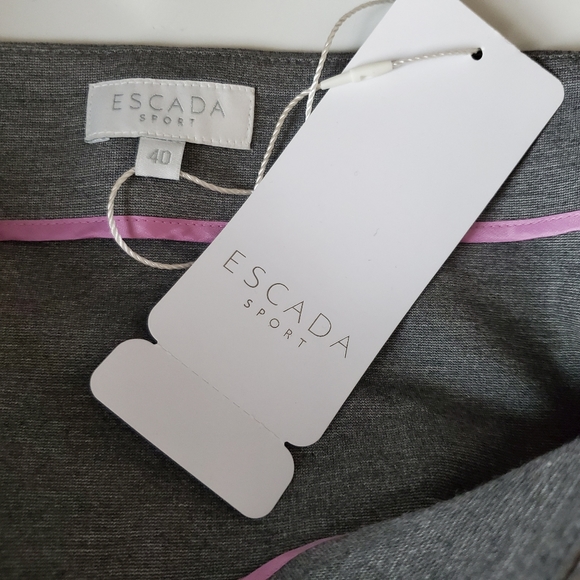 Escada Sport Milano Jersey Skirt Dark Diamond Gray Casual NEW - Picture 5 of 8